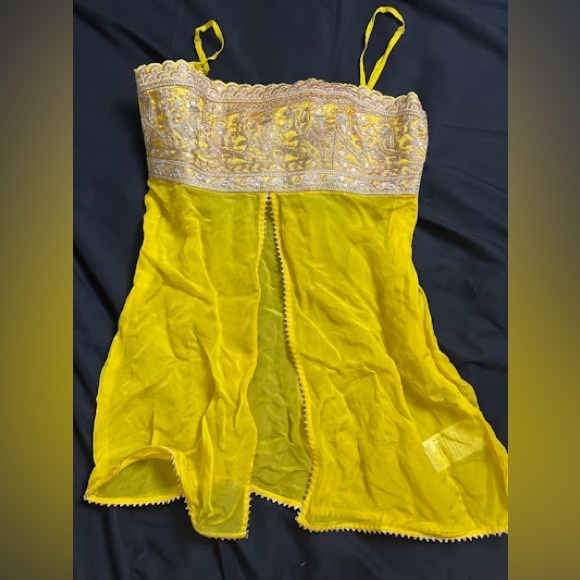 NWT House of Masaba Women's Yellow Designer Dhoti Set - Indian Ethnic - Picture 8 of 10